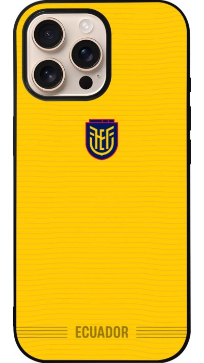 iPhone 16 Pro Max Case Hülle - Silikon schwarz Ecuador 2026 personalisierbares Fussballtrikot