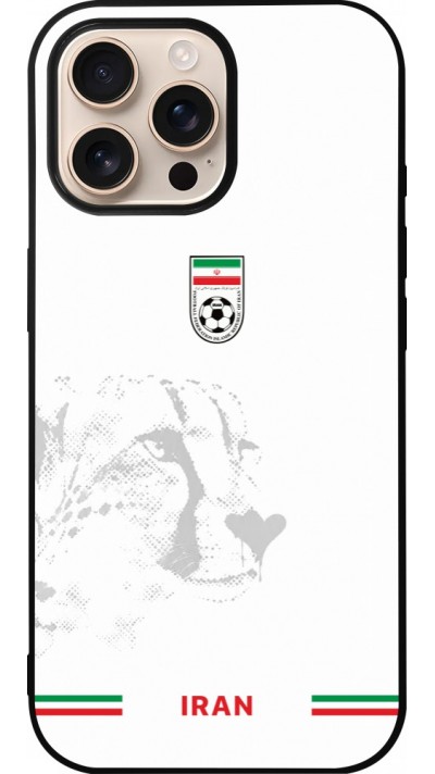 iPhone 16 Pro Max Case Hülle - Silikon schwarz Iran 2026 personalisierbares Fussballtrikot