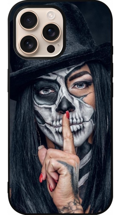 Coque iPhone 16 Pro Max - Silicone rigide noir Halloween 18 19