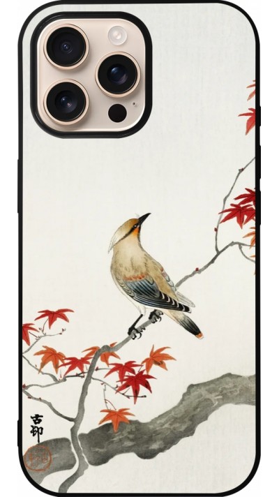 Coque iPhone 16 Pro Max - Silicone rigide noir Japanese Bird