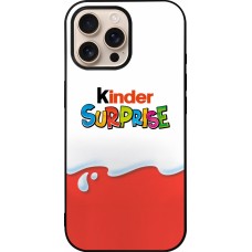 Coque iPhone 16 Pro Max - Silicone rigide noir Kinder Surprise