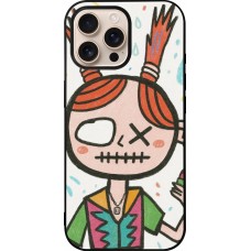 iPhone 16 Pro Max Case Hülle - Silikon schwarz Little Girl Sketch