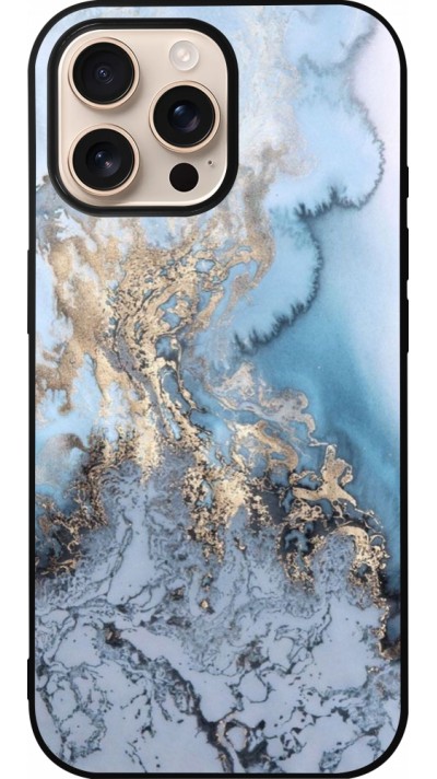 Coque iPhone 16 Pro Max - Silicone rigide noir Marble 04