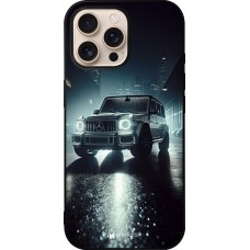 Coque iPhone 16 Pro Max - Silicone rigide noir Mercedes G AMG Night
