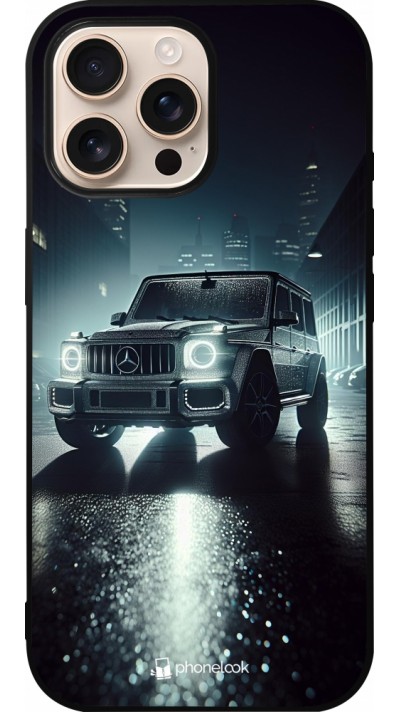 Coque iPhone 16 Pro Max - Silicone rigide noir Mercedes G AMG Night