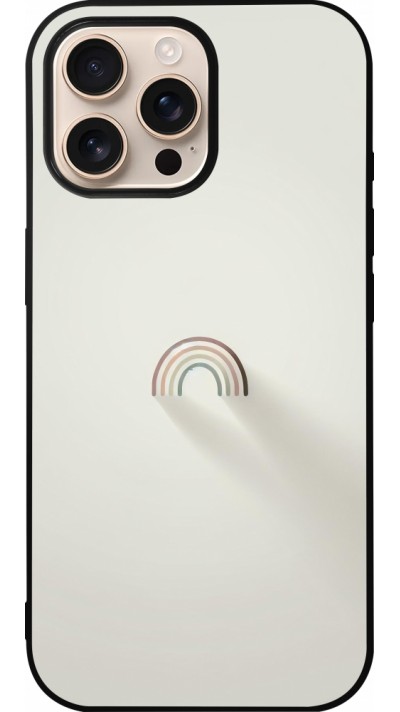 Coque iPhone 16 Pro Max - Silicone rigide noir Mini Rainbow Minimal