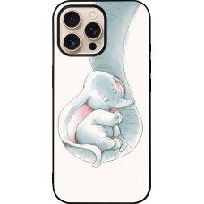 Coque iPhone 16 Pro Max - Silicone rigide noir Mom 1903