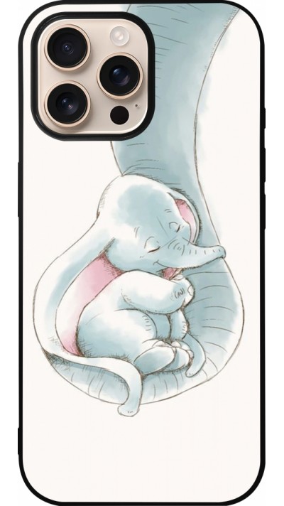 Coque iPhone 16 Pro Max - Silicone rigide noir Mom 1903