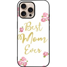 Coque iPhone 16 Pro Max - Silicone rigide noir Mom 2024 best Mom ever