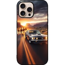 Coque iPhone 16 Pro Max - Silicone rigide noir Mustang 69 Grand Canyon