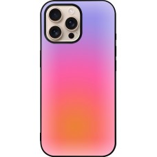 iPhone 16 Pro Max Case Hülle - Silikon schwarz Orange Pink Blue Gradient
