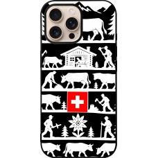 Coque iPhone 16 Pro Max - Silicone rigide noir Poya Suisse 1 noir