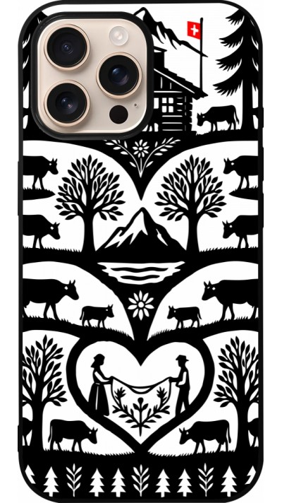Coque iPhone 16 Pro Max - Silicone rigide noir Poya Suisse 2