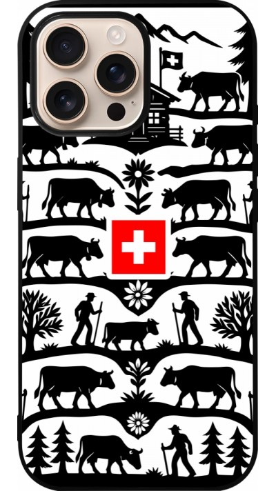 Coque iPhone 16 Pro Max - Silicone rigide noir Poya Suisse 3