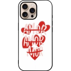 Coque iPhone 16 Pro Max - Silicone rigide noir Saint Valentines Day 26 Amor