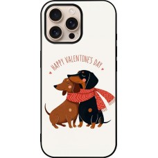 Coque iPhone 16 Pro Max - Silicone rigide noir Saint Valentines Day 26 Happy Valentine