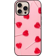 Coque iPhone 16 Pro Max - Silicone rigide noir Saint Valentines Day 26 Lollipop