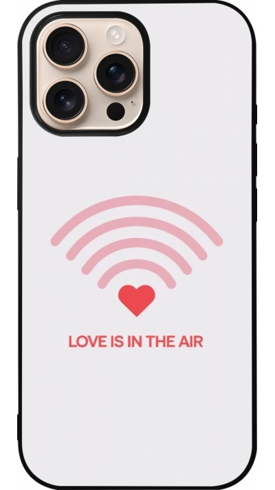 Coque iPhone 16 Pro Max - Silicone rigide noir Saint Valentines Day 26 Love is in the air