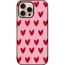 Coque iPhone 16 Pro Max - Silicone rigide noir Saint Valentines Day 26 Pattern heart