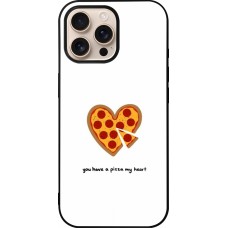 Coque iPhone 16 Pro Max - Silicone rigide noir Saint Valentines Day 26 You have my pizza heart
