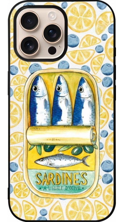 iPhone 16 Pro Max Case Hülle - Silikon schwarz Sardines in oil 2026