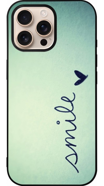 Coque iPhone 16 Pro Max - Silicone rigide noir Smile