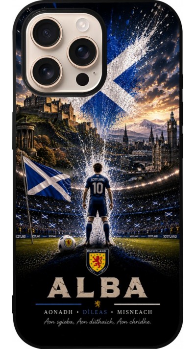 iPhone 16 Pro Max Case Hülle - Silikon schwarz Fussball Schottland splash 2026