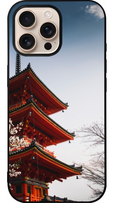 Coque iPhone 16 Pro Max - Silicone rigide noir Spring 23 Japan