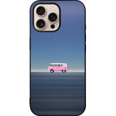 Coque iPhone 16 Pro Max - Silicone rigide noir Spring 23 pink bus