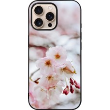 iPhone 16 Pro Max Case Hülle - Silikon schwarz Cherry tree Spring 2026