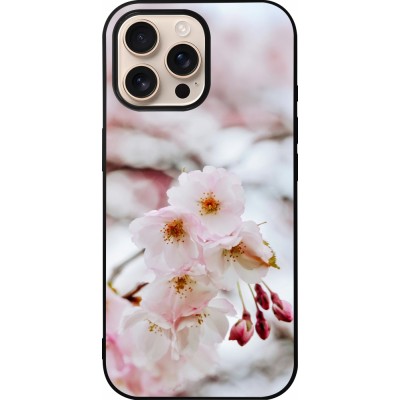 iPhone 16 Pro Max Case Hülle - Silikon schwarz Cherry tree Spring 2026