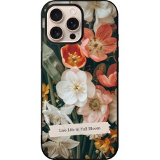 iPhone 16 Pro Max Case Hülle - Silikon schwarz Full Bloom Spring 2026