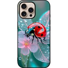 iPhone 16 Pro Max Case Hülle - Silikon schwarz Ladybird in bloom Spring 2026