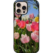 iPhone 16 Pro Max Case Hülle - Silikon schwarz Tulips Spring 2026