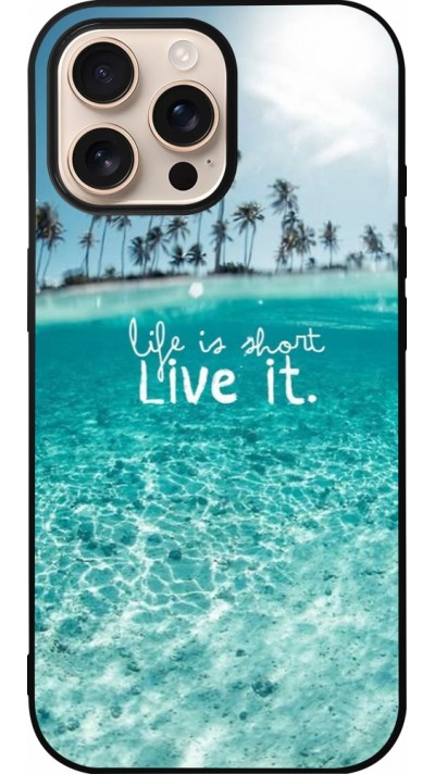 Coque iPhone 16 Pro Max - Silicone rigide noir Summer 18 24