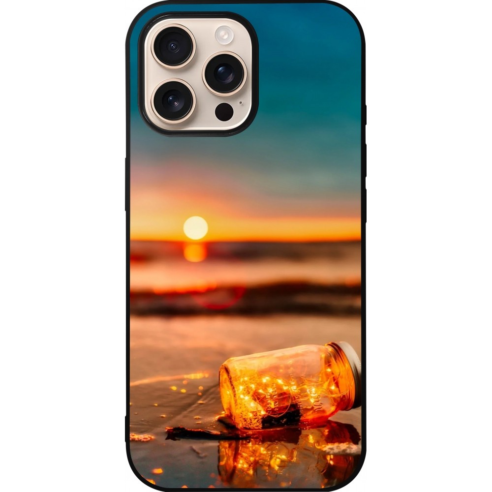 Coque iPhone 16 Pro Max - Silicone rigide noir Summer 2021 16