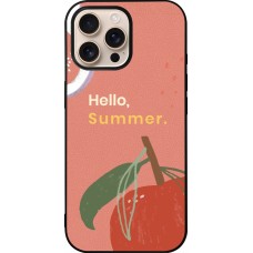 Coque iPhone 16 Pro Max - Silicone rigide noir Summer 2025 Hello summer