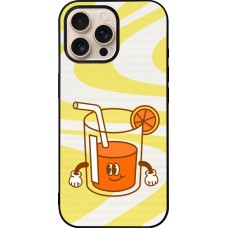 Coque iPhone 16 Pro Max - Silicone rigide noir Summer drink 2026