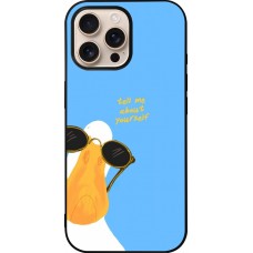 Coque iPhone 16 Pro Max - Silicone rigide noir Tell me about yourself Summer 2026
