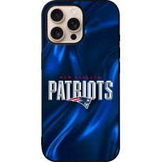 Coque iPhone 16 Pro Max - Silicone rigide noir Super Bowl 26 Patriots 2