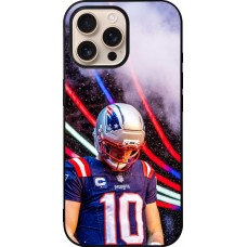 Coque iPhone 16 Pro Max - Silicone rigide noir Super Bowl 26 Patriots 3