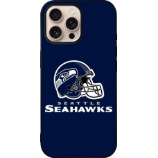 Coque iPhone 16 Pro Max - Silicone rigide noir Super Bowl 26 Seattle 3