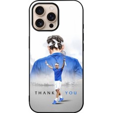 Coque iPhone 16 Pro Max - Silicone rigide noir Thank you Roger