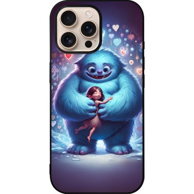 iPhone 16 Pro Max Case Hülle - Silikon schwarz Valentin 2024 Flauschige Liebe