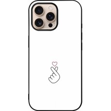 Coque iPhone 16 Pro Max - Silicone rigide noir Valentine 2024 heat by Millennials