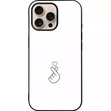 Coque iPhone 16 Pro Max - Silicone rigide noir Valentine 2024 heat by Millennials