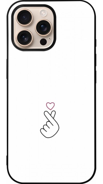 Coque iPhone 16 Pro Max - Silicone rigide noir Valentine 2024 heat by Millennials