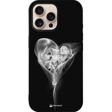 Coque iPhone 16 Pro Max - Silicone rigide noir Valentine 2022 Black Smoke