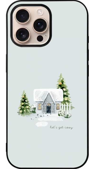 iPhone 16 Pro Max Case Hülle - Silikon schwarz Winter 25 Cosy House