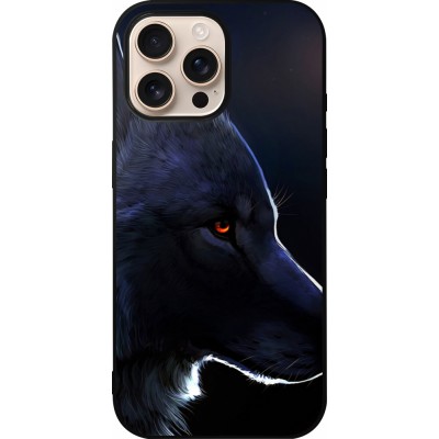 iPhone 16 Pro Max Case Hülle - Silikon schwarz Wolf Shape